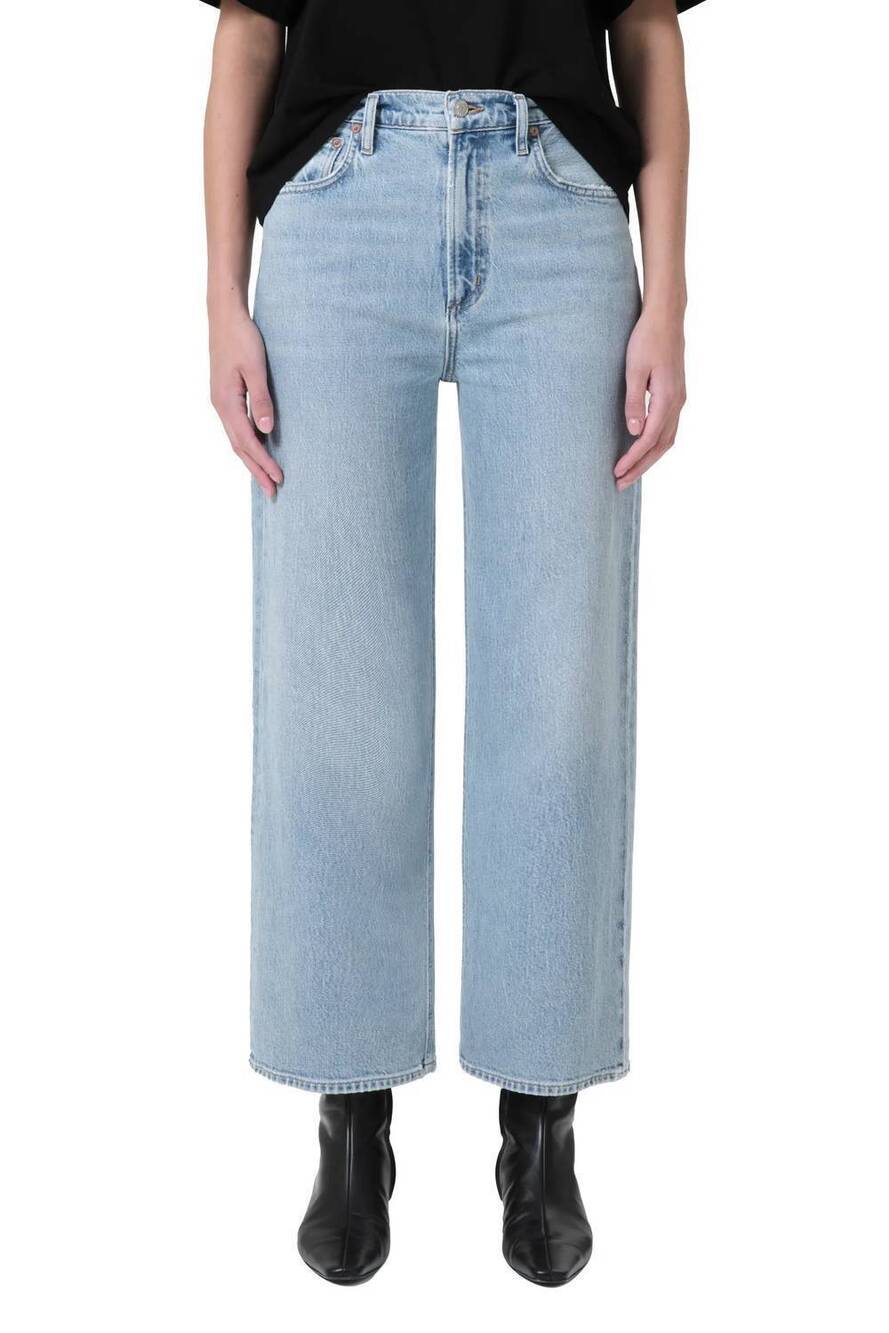 NEW AGOLDE ren high waist wide leg jeans in groove